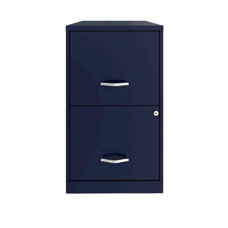 18in. 2 Drawer Metal File Cabinet, Navy