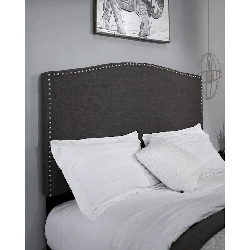 Upholstered Headboard with Nail Head Trim