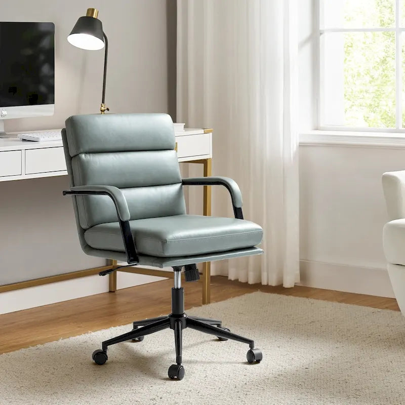 Modern Task Faux Leather Chair with Tilt Lock and Center Tilt