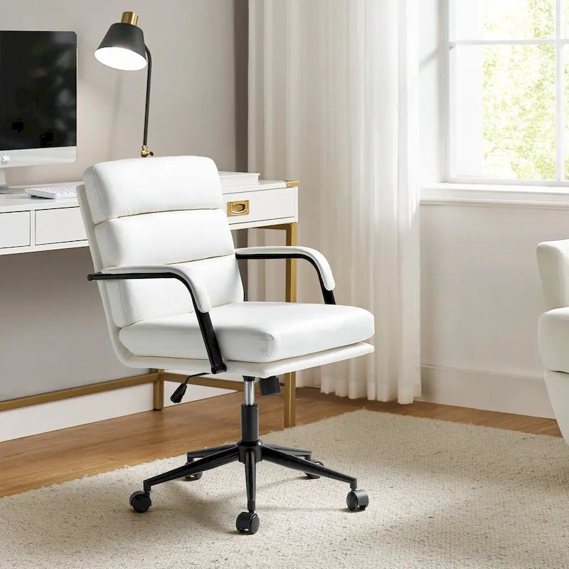 Modern Task Faux Leather Chair with Tilt Lock and Center Tilt