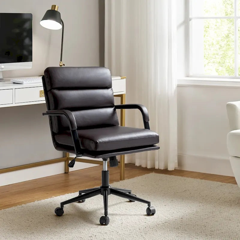 Modern Task Faux Leather Chair with Tilt Lock and Center Tilt