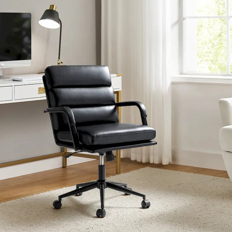 Modern Task Faux Leather Chair with Tilt Lock and Center Tilt