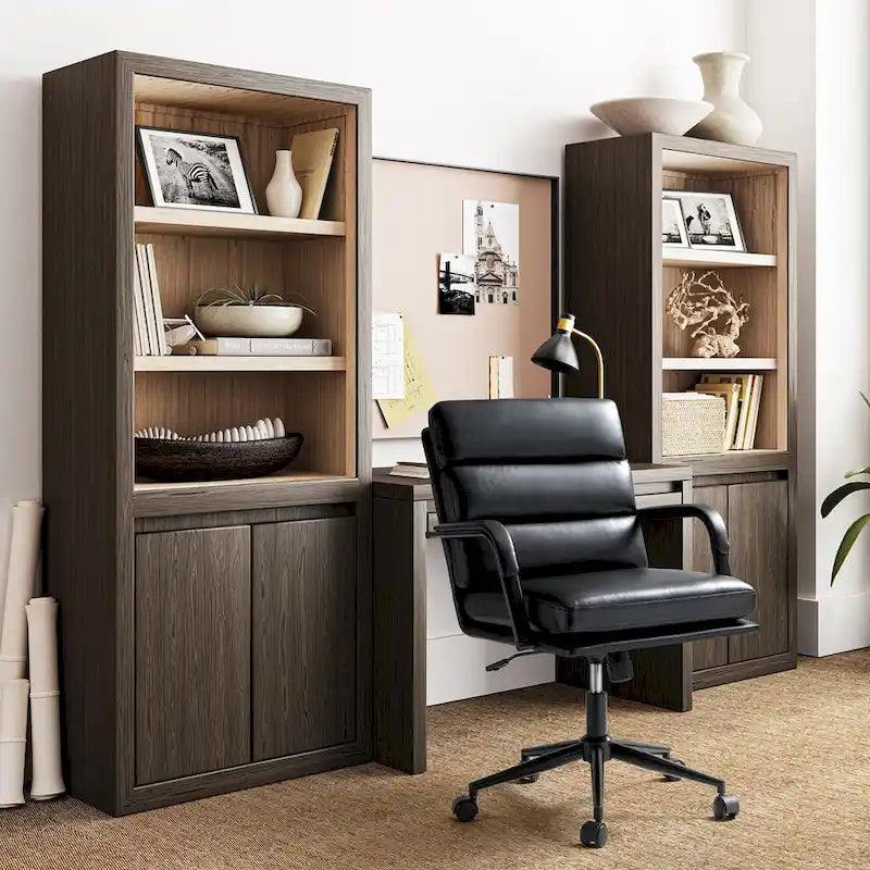 Modern Task Faux Leather Chair with Tilt Lock and Center Tilt