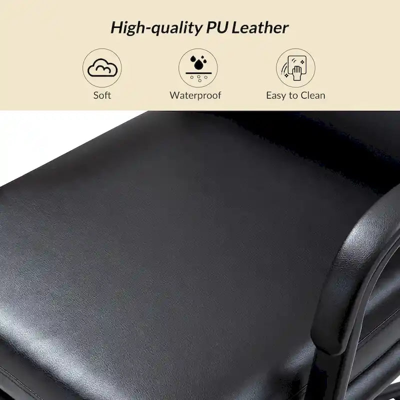 Modern Task Faux Leather Chair with Tilt Lock and Center Tilt