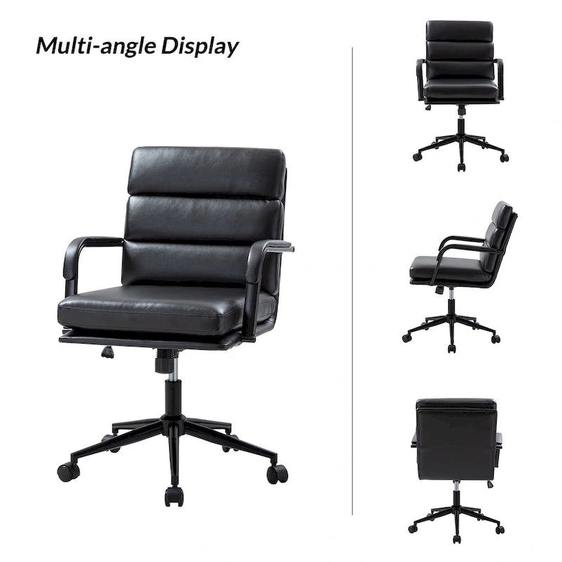 Modern Task Faux Leather Chair with Tilt Lock and Center Tilt