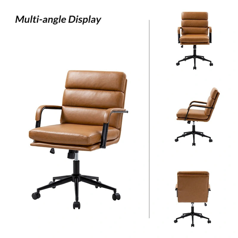 Modern Task Faux Leather Chair with Tilt Lock and Center Tilt