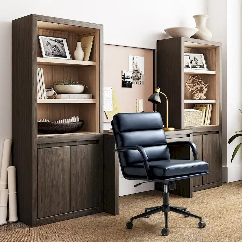 Modern Task Faux Leather Chair with Tilt Lock and Center Tilt