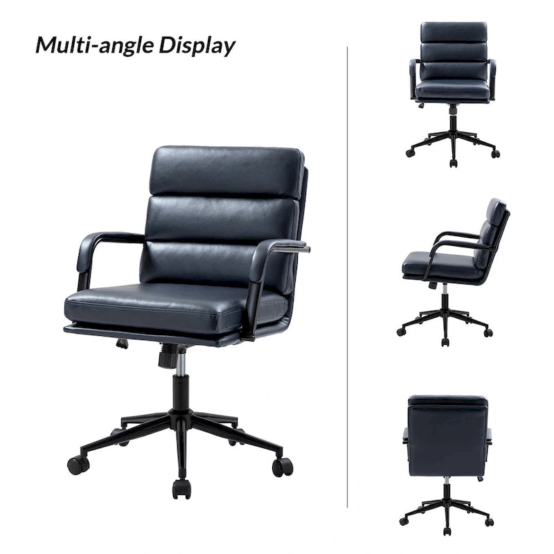 Modern Task Faux Leather Chair with Tilt Lock and Center Tilt