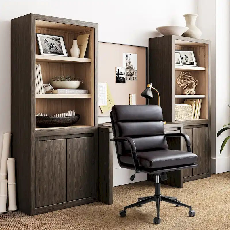 Modern Task Faux Leather Chair with Tilt Lock and Center Tilt