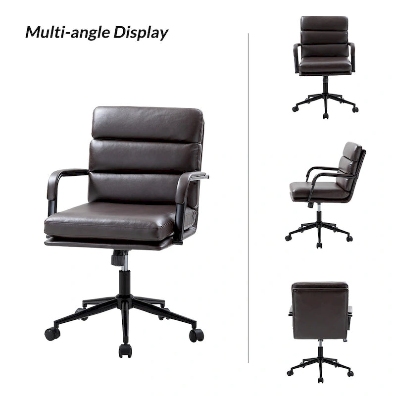 Modern Task Faux Leather Chair with Tilt Lock and Center Tilt