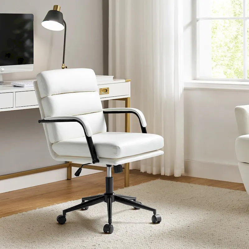 Modern Task Faux Leather Chair with Tilt Lock and Center Tilt