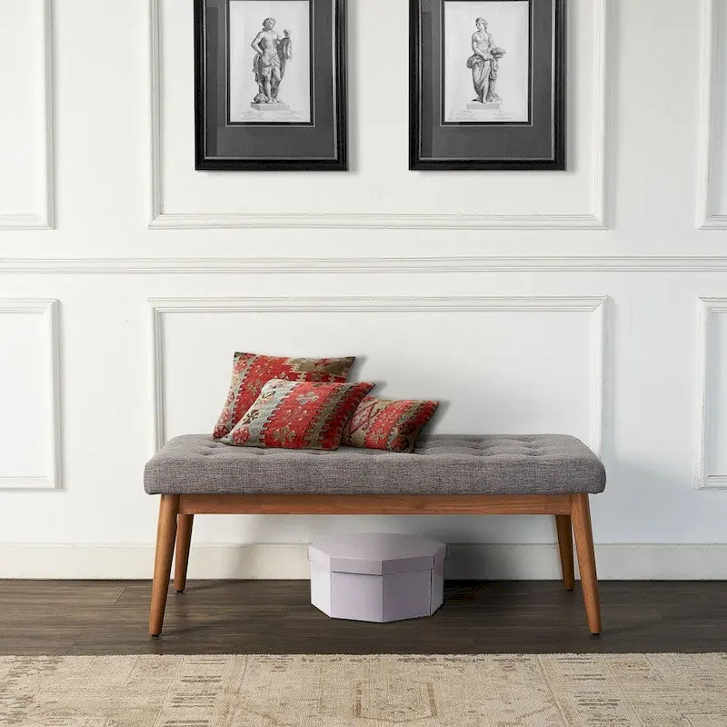 Upholstered Bench In Acorn