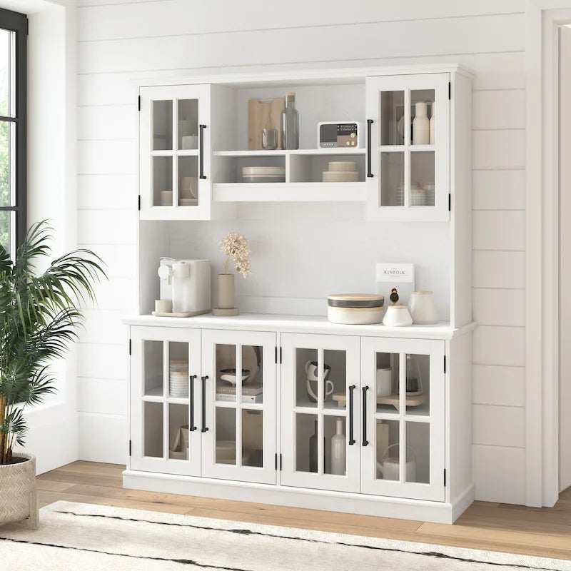 60W Sideboard Buffet Cabinet with Hutch