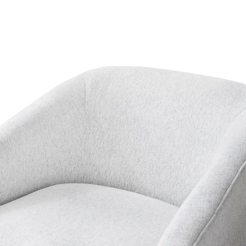 Modern Living Room Armchair Upholstered Wooden Barrel Swivel Accent Chair