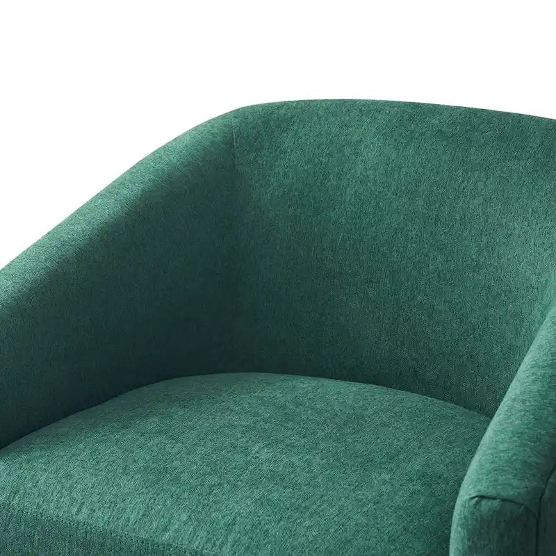 Modern Living Room Armchair Upholstered Wooden Barrel Swivel Accent Chair