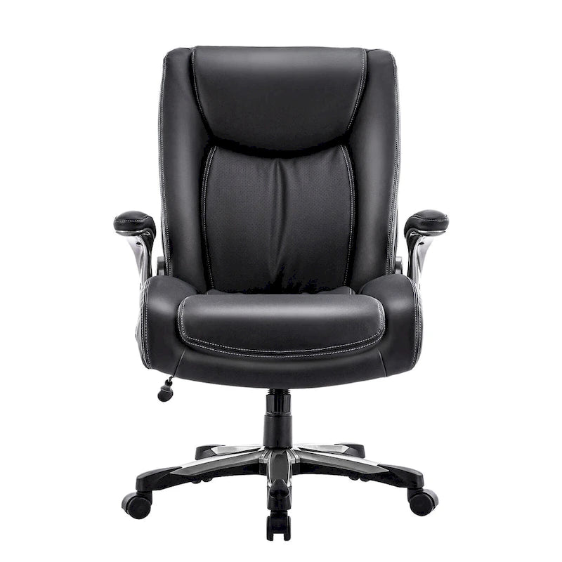 Large Heavy Duty High Back Executive Computer Office Desk Chair Flip-up Arms Wide Thick Seat for Home Office 400LBS