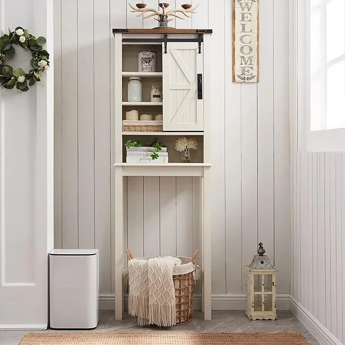 Farmhouse Over The Toilet Storage Cabinet, Cabinet Over Toilet