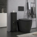 Toilet Paper Cabinet, Small Bathroom Corner Floor Cabinet with Doors and Shelves, Thin Storage Bathroom Organizer