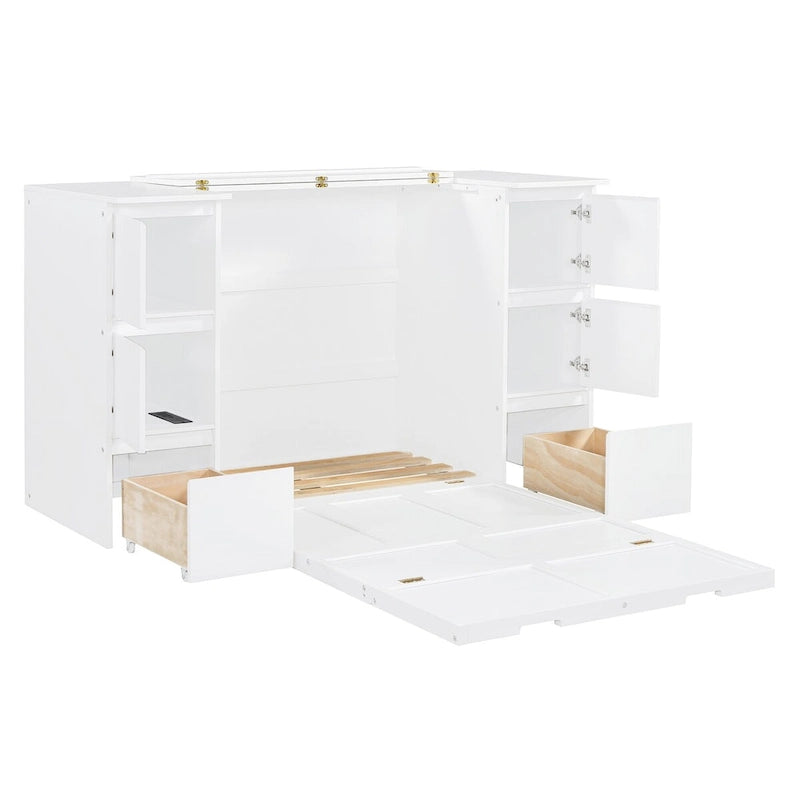 Full Size Murphy Bed with Drawers