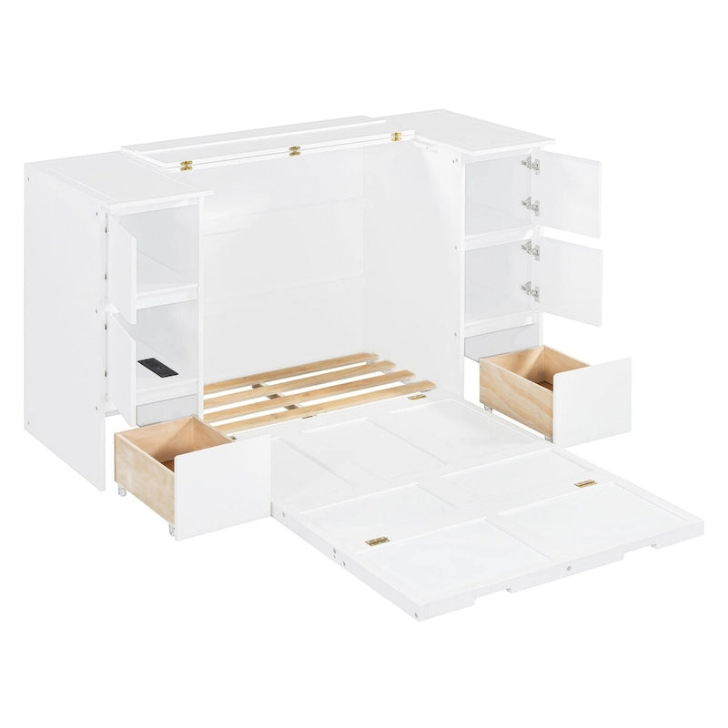 Full Size Murphy Bed with Drawers